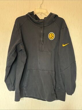 Pittsburgh Steelers Nike Black Hoodie with Yellow Accents and Team Patch